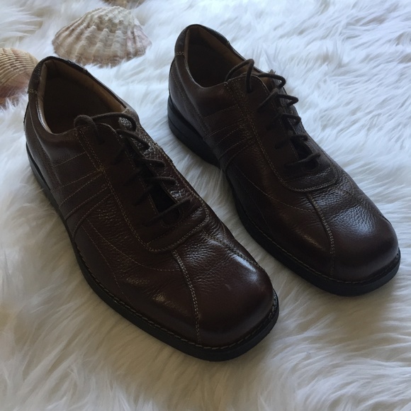 Dockers Men's Size 11 Oxford Brown Leather Lace Up - Picture 1 of 8